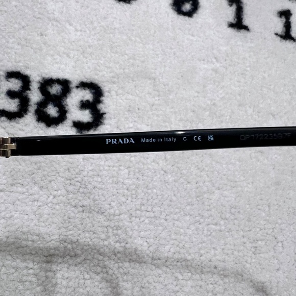 Prada 0PR 69ZS Gold Frame Green Lenses Logo Shield Wrap Mask Runway Sunglasses - Picture 12 of 15